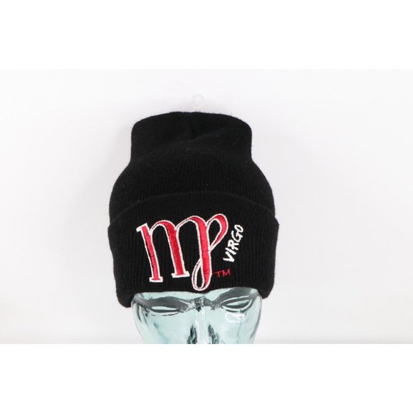 NOS Vintage 90s Streetwear Womens Virgo Zodiac Sign Spell Out Knit Beanie Hat main image 4